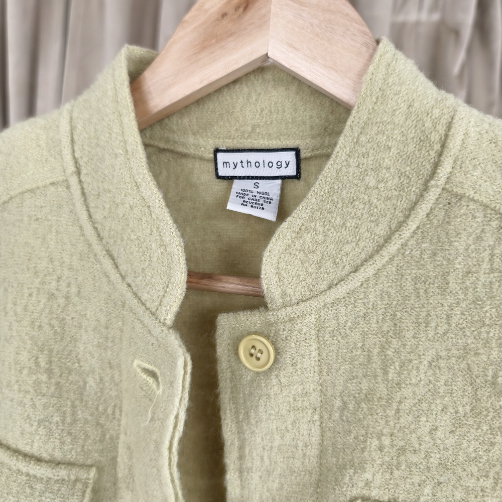 Mythology Light Pastel Green Wool Jacket - Picture 7 of 8